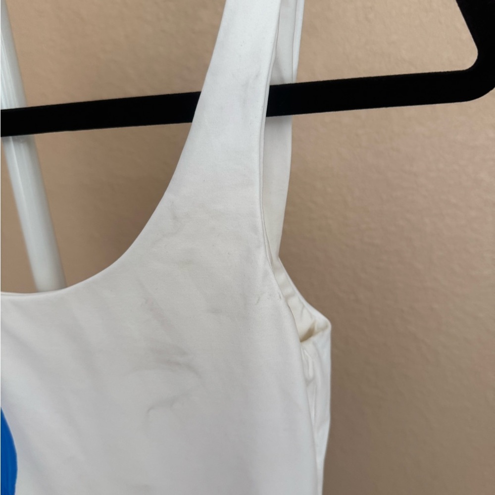 Onia Kelly Scoop Neck Electric Current White One-Piece Swimsuit - Picture 9 of 9